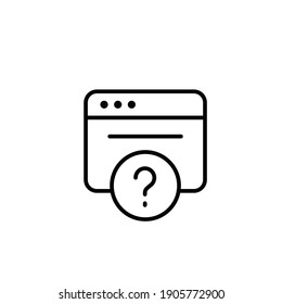 Icono de Ayuda y soporte técnico. Estilo de línea simple para plantilla web y aplicación. Centro de llamadas, asistencia, servicio, contacto, teléfono, computadora, información, diseño de ilustración vectorial sobre fondo blanco. EPS 10