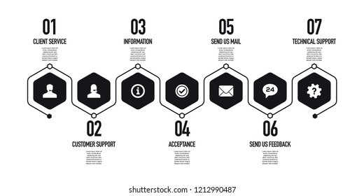 HELP AND SUPPORT INFOGRAPHIC CONCEPT