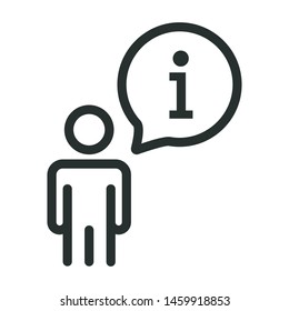 help, support and information - minimal line web icon. simple vector illustration. concept for infographic, website or app.