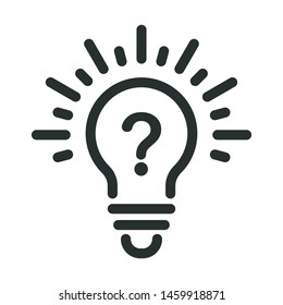 help, support and information - minimal line web icon. simple vector illustration. concept for infographic, website or app.
