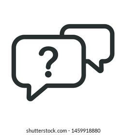 help, support and information - minimal line web icon. simple vector illustration. concept for infographic, website or app.