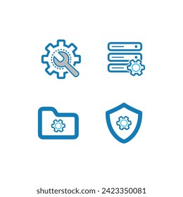 Conjunto de iconos de línea de ayuda y soporte técnico. Símbolo de estilo de línea simple para plantillas y aplicaciones web.