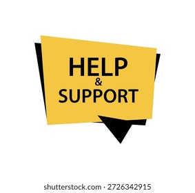 help and support text label