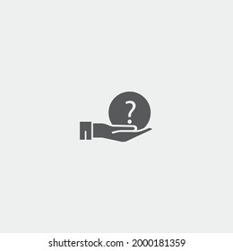 Help and support vector icon illustration sign