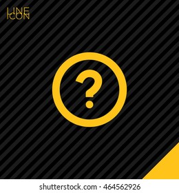 Help symbol. FAQ sign. Thin line circle web icons with outline. Question mark sign icon, vector illustration.