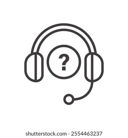 Help thin liner icon vector.