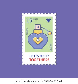 Ayudemos juntos. Concepto de vectores de donaciones y voluntarios. Caridad, apoyo, ilustración vectorial de Bienestar.