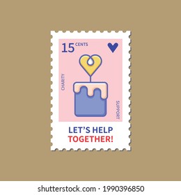 Let’s help together. Donation and Volunteers vector concept. Charity, Support, Welfare vector illustration.