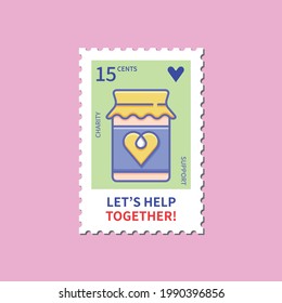Let’s help together. Donation and Volunteers vector concept. Charity, Support, Welfare vector illustration.