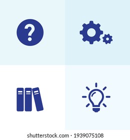 Help Topic ideas icon set isolated background