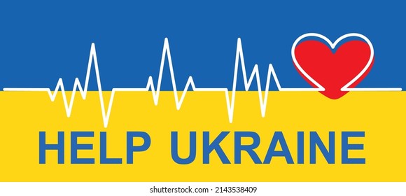 Help Ukraine Stop the War. Stop war, assistance in conflict resolution concept. Help Ukraine concept banner 