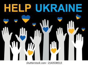 Help Ukraine Stop the War. Stop war, assistance in conflict resolution concept. Help Ukraine concept banner 