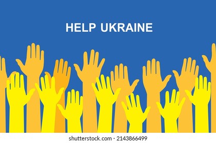 Help Ukraine Stop the War. Stop war, assistance in conflict resolution concept. Help Ukraine concept banner 