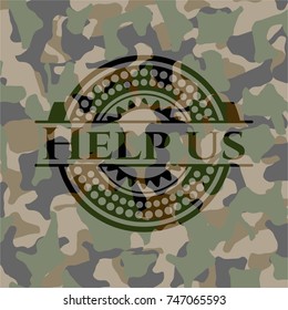 Help us camouflage emblem