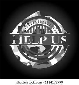 Help us on grey camo pattern