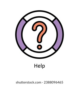 Help vector  Filled outline Design illustration. Symbol on White background EPS 10 File