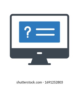 help vector glyph color icon 