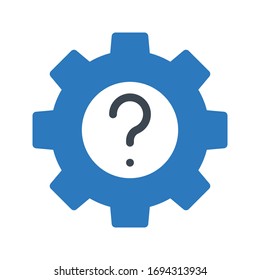 help vector glyph color icon 