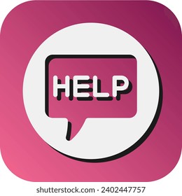 Help  Vector Glyph Gradient Background Icon For Personal And Commercial Use.
