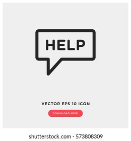 Help vector icon, faq symbol. Modern, simple flat vector illustration for web site or mobile app
