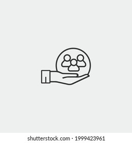 Helfer-Vektorsymbol-Illustrationszeichen