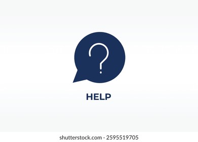 HELP vector, icon or logo sign isolated symbol illustration