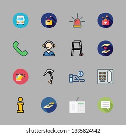 help vector icon set