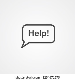 Help vector icon sign symbol