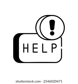 Help vector icon stock illustration