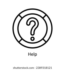 Help vector   outline Design illustration. Symbol on White background EPS 10 File