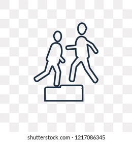 help vector outline icon isolated on transparent background, high quality linear help transparency concept can be used web and mobile