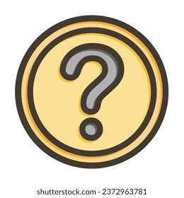 Help Vector Thick Line Filled Colors Icon For Personal And Commercial Use.
