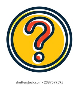 Help Vector Thick Line Filled Dark Colors Icons For Personal And Commercial Use.
