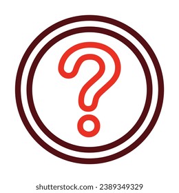 Help Vector Thick Line Two Color Icons For Personal And Commercial Use.
