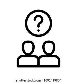 help vector thin line icon 