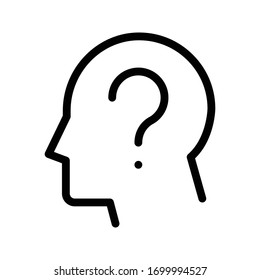 help vector thin line icon 