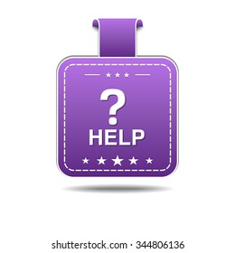 Help Violet Vector Icon Design