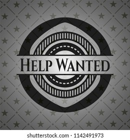 Help Wanted dark emblem. Retro