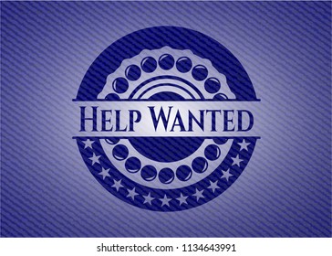 Help Wanted denim background