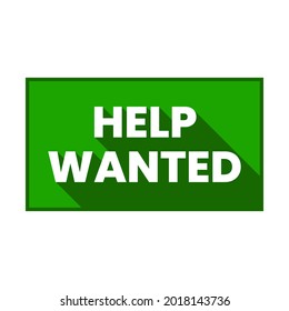 Help wanted icon label design vector