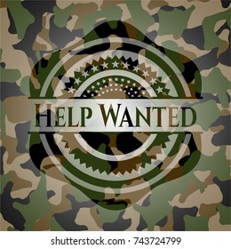 Help Wanted on camouflage texture