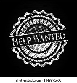 Help Wanted on chalkboard