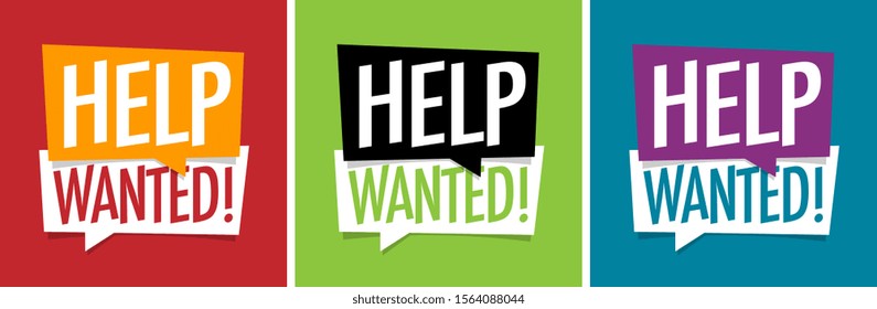 Help wanted !, on various background