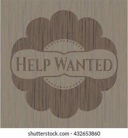 Help Wanted realistic wood emblem