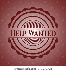 Help Wanted red emblem. Vintage.