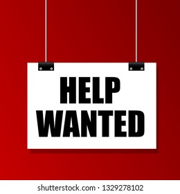 Help Wanted Sign.