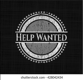 Help Wanted written with chalkboard texture