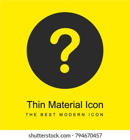 Help web button bright yellow material minimal icon or logo design