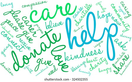 Help word cloud on a white background. 