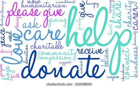 Help word cloud on a white background. 